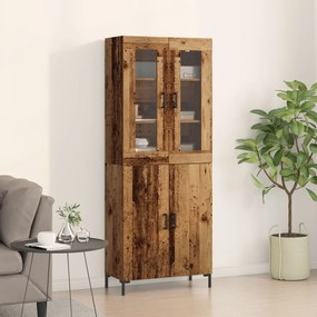 vidaXL Bufet 2 pcs Lemn vechi 69.5 x 34 x 180 cm Lemn compozit