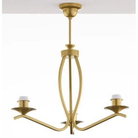 Jupiter 2109 - Lustru pe tijă KASZMIR 3xE27/15W/230V alb/auriu/decor de marmură