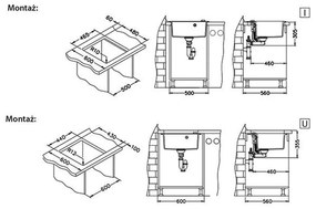 Set chiuveta bucatarie compozit Formic 20 alba si baterie bucatarie Laguna Monarch aurie Alb/Auriu