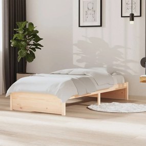 vidaXL Cadru de pat single, 90x190 cm, lemn masiv