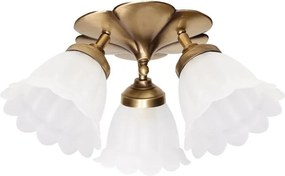 Lustra aplicata din alama design italian Glass Bell 3L