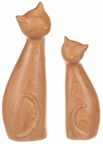Decorațiuni Pisici, 11 x 6 x 17 cm, set de 2bucăți, poliresină