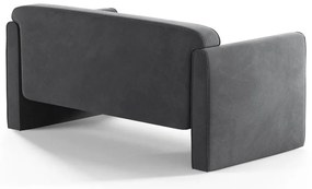 Canapea gri cu tapițerie din catifea 140 cm Abby – Micadoni