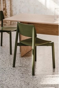 Scaun de dining verde stivuibil Wem – noo.ma