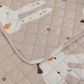 Cuvertura de pat cu model WHITE RABBIT, bej Dimensiune: 170 x 210 cm