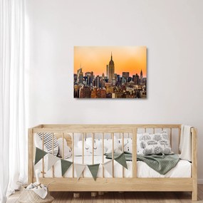Tablou pe sticlă cu New York (70x50 cm)