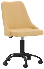 330874 vidaXL Scaun de bucătărie pivotant, galben, material textil