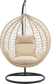 Scaun suspendat KOKON cu suport, bej