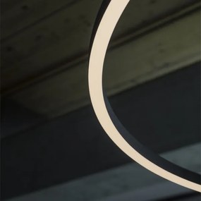 Ideal Lux - ORACLE SLIM Lustra LED suspendată pe cablu, 37 W, 230 V, 3000 K, Ø 70 cm, neagră