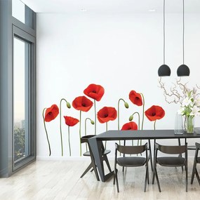 Set autocolante pentru perete Ambiance Vermeil Poppies, 60 x 70 cm