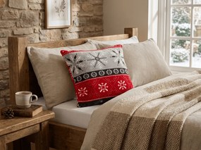 Husa din microplus pentru pernuta SNOWY FOREST 45x45 cm, gri