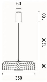Lampadar LED LED/10W/230V 3000K auriu