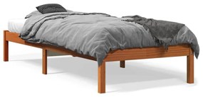 844851 vidaXL Cadru de pat, maro ceruit, 100x200 cm, lemn masiv de pin