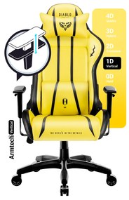 Scaun gaming Diablo X-One 2.0 Normal Size: Electric Yellow / galben