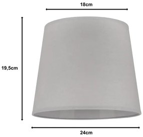 Duolla - Abajur pentru lampă de birou CLASSIC M E27, Ø 24 cm, gri