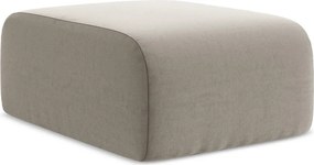 Taburet maro deschis cu tapițerie din catifea Lani – Makamii