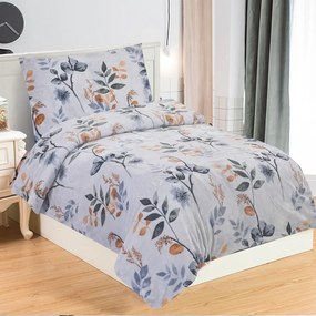 Lenjerie de pat albastru prăfuit din micropluș/cocolino pentru pat de o persoană 140x200 cm Greta – My House