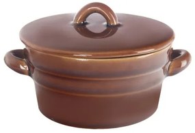 Orion Oală ceramică pentru untură cu capac 0,34 l