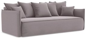 Canapea mov lavandă extensibilă/cu spațiu de depozitare cu tapițerie din catifea 225 cm Hula – Makamii