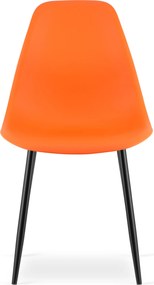 Scaun OSAKA portocaliu cu picioare negre