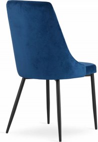 OFERTA Scaun de masa din catifea albastru IMOLA calitate II.