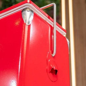 Ladă frigorifică retro metalică turistică 13 l roșie