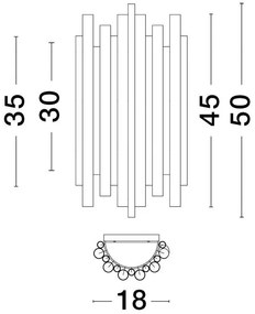 Aplica LED de perete design modern BONJOUR