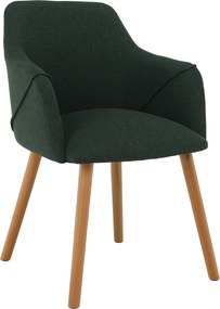 Fotoliu design, verde / fag, PETRUS