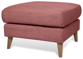 Taburet roz cu tapițerie din catifea reiată Paris – Scandic