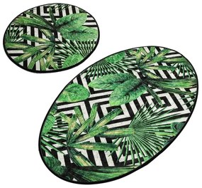 SET 2x covoraș pentru baie TROPIC 60/100 cm verde