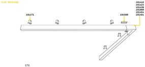 Lustra LED profesionala 30W 4000K FLUO ACCENT 1200 neagra 192529