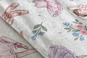 BAMBINO 61600 covor lavabil Balerina, pentru copii anti-alunecare - cremă / roz