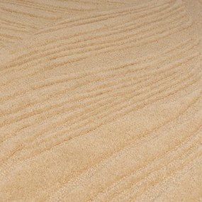 Covor din lână Flair Rugs Lino Leaf, 120 x 170 cm, maro deschis