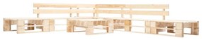 277494 vidaXL Set mobilier de grădină paleți, 6 piese, natural, lemn
