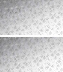 vidaXL Trepte Dreptunghiular 2 pcs Argintiu 90 x 50 cm Aluminiu