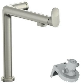 Baterie bucatarie monocomanda si sistem filtrare crom periat Hansgrohe Aquittura M91 240 cu 1 jet