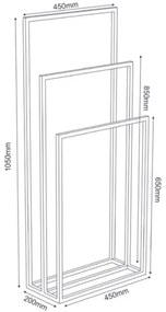 Suport de prosoape 105x45 cm alb