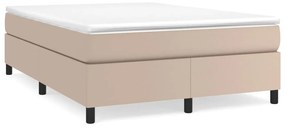 3121052 vidaXL Cadru de pat box spring, cappuccino, 140x200cm, piele ecologică