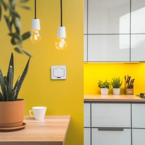 Priză încastrabilă de podea de exterior Brilagi IP55 crom mat dreptunghiular