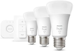 Set de bază Philips Hue WHITE 3xE27/9,5W 2700K + dispozitiv de interconectare