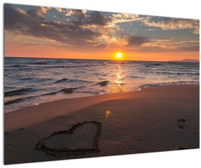 Tablou - Inima în nisip (90x60 cm)