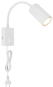 Lampă de perete flexibilă ROBBY 1xGU10/25W/230V albă Globo 57911WW