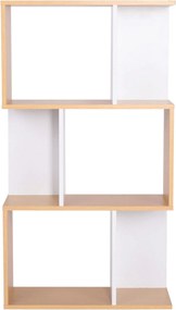 Etajera ERDEM NEW TYP 1, stejar natural/alb, DTD, 60x24x108 cm