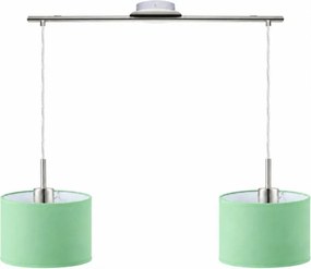 Eglo - Lustră LED pe cablu TUNJA 2xE27/60W/230V crom mat/verde