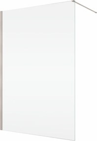 Paravan dus sticla walk-in 100x200 cm, bronz periat, sticla 8 mm, Ronal Easy Bronz periat, 1000x2000 mm