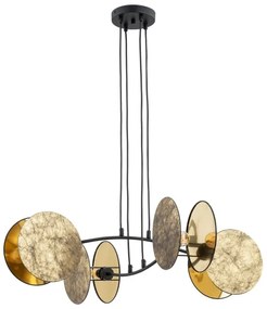 Lustră pe cablu MOTIF 4xE27/15W/230V auriu