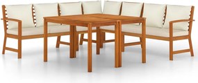 vidaXL Set mobilier de grădină cu perne, 7 piese, lemn masiv de acacia