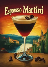 Ilustrație Espresso Martini Vintage, Andreas Magnusson