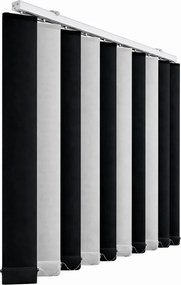 Jaluzele verticale blackout 2 culori negru / gri deschis – Stella 8100 / 8270