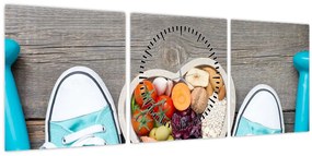 Tablou - Condiție sănătoasă (cu ceas) (90x30 cm)